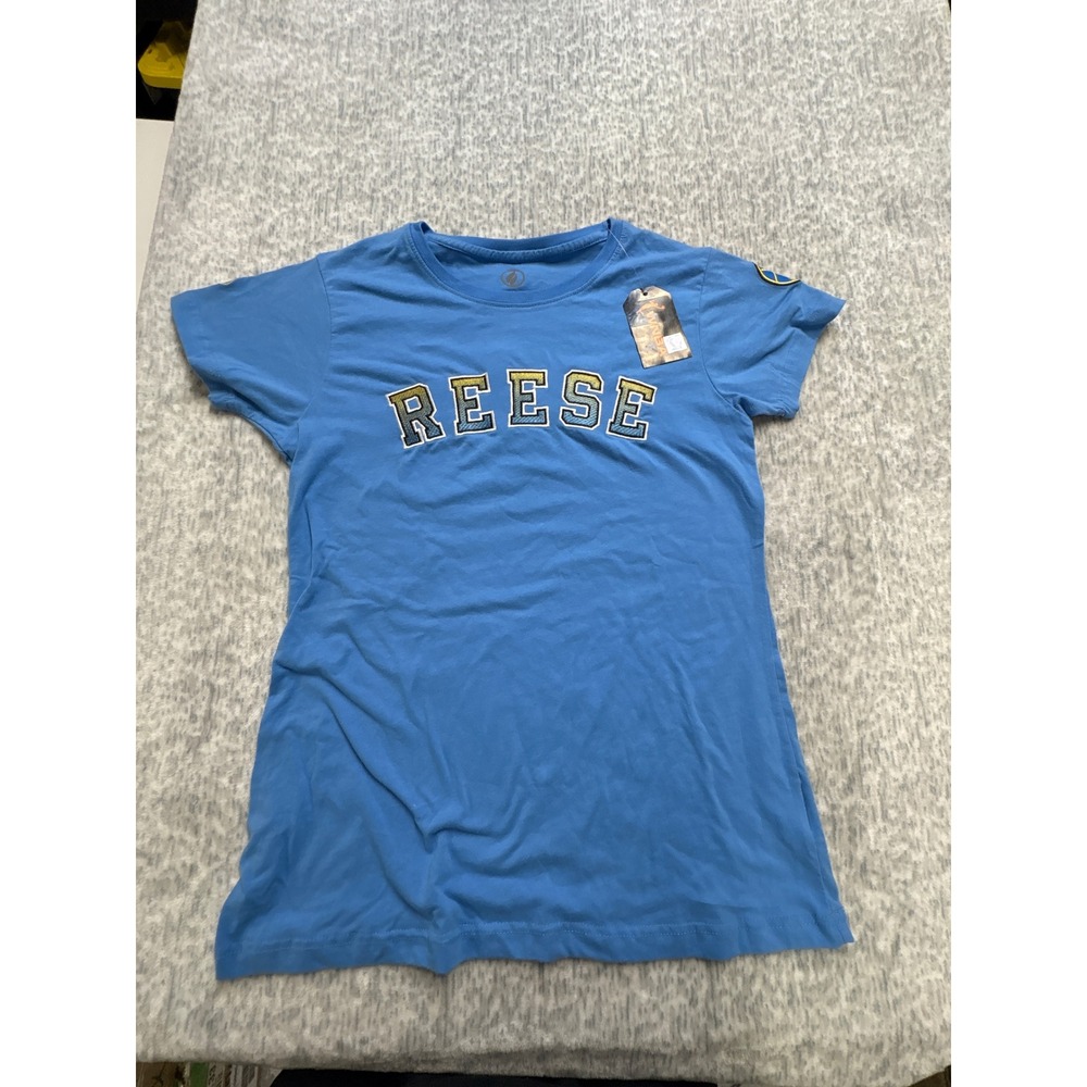 FISLL WNBA‎ Chicago Sky Angel Reese 5 Player Name T-Shirt Blue Womens Medium NEW